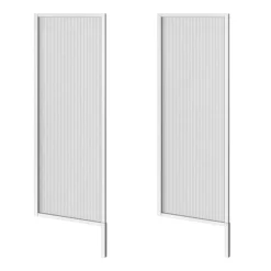 2 X Arezzo Fluted Glass Chrome Framed Urinal Partitions