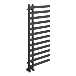 Arezzo Anthracite 1200 X 500mm 12 Bars Designer Heated Towel Rail -Bathroom Furniture Store a12x500b12af detail1