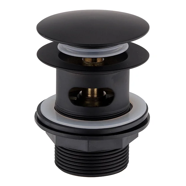 Arezzo Slotted Bath Waste With No Overflow Matt Black 1 Arezzo Slotted Bath Waste With No Overflow Matt Black