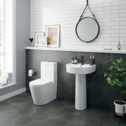 Arezzo BTW Close Coupled Toilet + Soft Close Seat -Bathroom Furniture Store arzbtwcc nd2