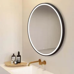 Arezzo Matt Black 800mm Round LED Illuminated Anti-Fog Bathroom Mirror 7 Arezzo Matt Black 800mm Round LED Illuminated Anti-Fog Bathroom Mirror -Bathroom Furniture Store arzim10mb d2