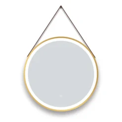 Arezzo Brushed Brass Hanging 600mm Round LED Illuminated Anti-Fog Bathroom Mirror 6 Arezzo Brushed Brass Hanging 600mm Round LED Illuminated Anti-Fog Bathroom Mirror -Bathroom Furniture Store arzim11bb d1