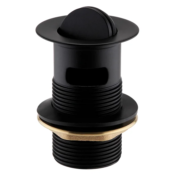 Arezzo Matt Black Slotted Flip Top Basin Waste 1 Arezzo Matt Black Slotted Flip Top Basin Waste