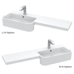 Arezzo 1100 Matt Blue Semi-Recessed Round Combination Vanity Unit (Brushed Brass Flush & Handles) 11 Arezzo 1100 Matt Blue Semi-Recessed Round Combination Vanity Unit (Brushed Brass Flush & Handles) -Bathroom Furniture Store az11bbb d6