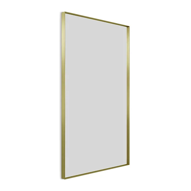 Arezzo Brushed Brass 1200 X 700mm Rectangular Mirror 2 Arezzo Brushed Brass 1200 X 700mm Rectangular Mirror - Image 2