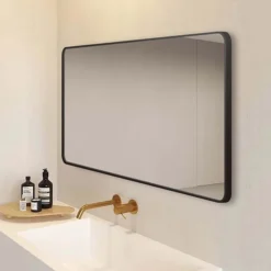Arezzo Matt Black Framed Bathroom Mirror - 1400 X 700mm 7 Arezzo Matt Black Framed Bathroom Mirror - 1400 X 700mm -Bathroom Furniture Store az147cvmb d2