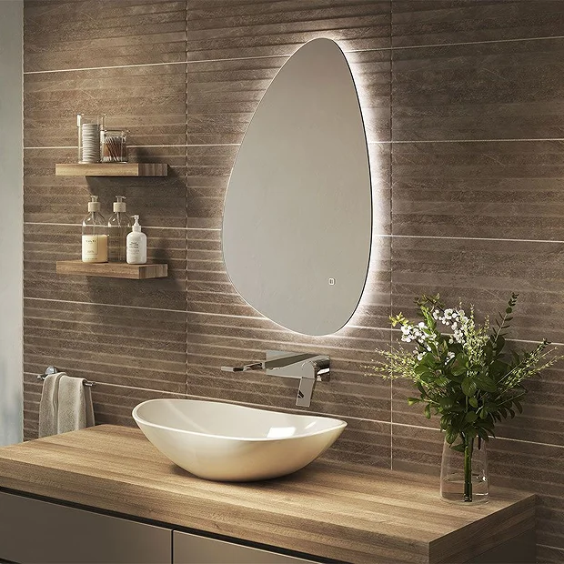 Arezzo 550 X 800mm Teardrop LED Backlit Bathroom Mirror With Anti-Fog 2 Arezzo 550 X 800mm Teardrop LED Backlit Bathroom Mirror With Anti-Fog - Image 2