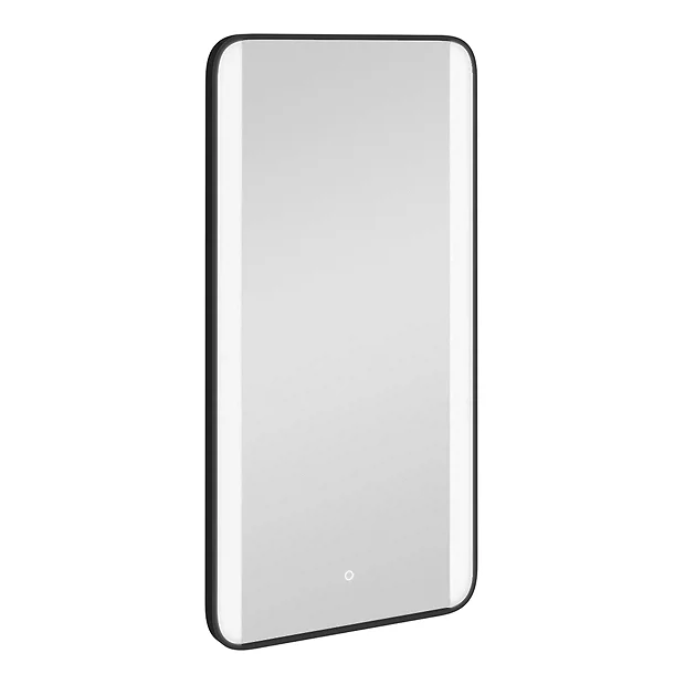Arezzo Matt Black 600 X 1200mm Rectangular LED Illuminated Anti-Fog Bathroom Mirror 4 Arezzo Matt Black 600 X 1200mm Rectangular LED Illuminated Anti-Fog Bathroom Mirror - Image 4