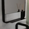 Arezzo Matt Black 550 X 1000mm Mirror With Shelf
