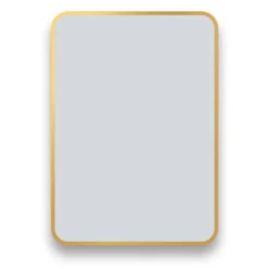 Arezzo Brushed Brass 700 X 500 Rectangular Mirror 5 Arezzo Brushed Brass 700 X 500 Rectangular Mirror -Bathroom Furniture Store az57cvbb d1