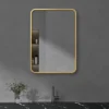 Arezzo Brushed Brass 700 X 500 Rectangular Mirror
