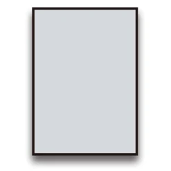 Arezzo Matt Black Square Edge 700 X 500 Mirror -Bathroom Furniture Store az57mb d1 1