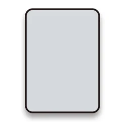 Arezzo Matt Black 700 X 500 Rectangular Mirror -Bathroom Furniture Store az57mb d4