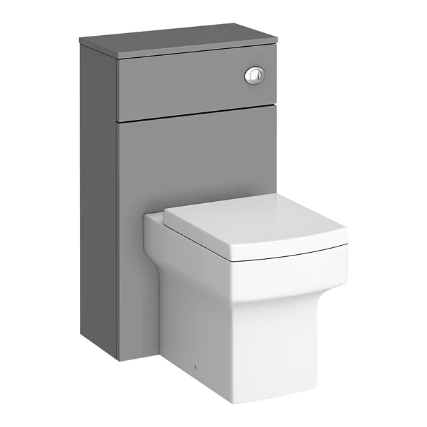 Arezzo 500 Matt Grey WC Unit With Cistern + Square Pan 2 Arezzo 500 Matt Grey WC Unit With Cistern + Square Pan - Image 2