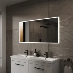 Arezzo 700 X 500mm LED Illuminated Bathroom Mirror With Shaver Socket & Anti-Fog -Bathroom Furniture Store az6270mb d1 2