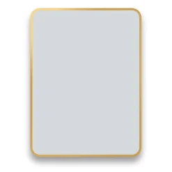 Arezzo Brushed Brass 800 X 600 Rectangular Mirror 6 Arezzo Brushed Brass 800 X 600 Rectangular Mirror -Bathroom Furniture Store az68cvbb d1