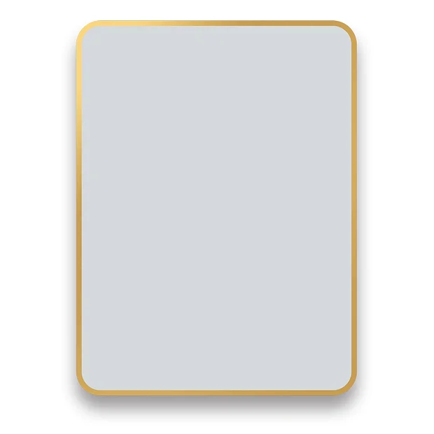 Arezzo Brushed Brass 800 X 600 Rectangular Mirror 3 Arezzo Brushed Brass 800 X 600 Rectangular Mirror - Image 3