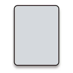 Arezzo Matt Black 800 X 600 Rectangular Mirror -Bathroom Furniture Store az68cvmb d1