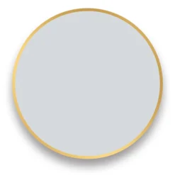 Arezzo Brushed Brass 600mm Round Mirror -Bathroom Furniture Store az6brmbb d1