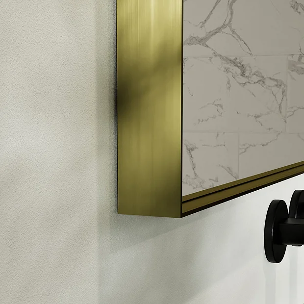 Arezzo Brushed Brass 1200 X 700mm Rectangular Mirror 1 Arezzo Brushed Brass 1200 X 700mm Rectangular Mirror