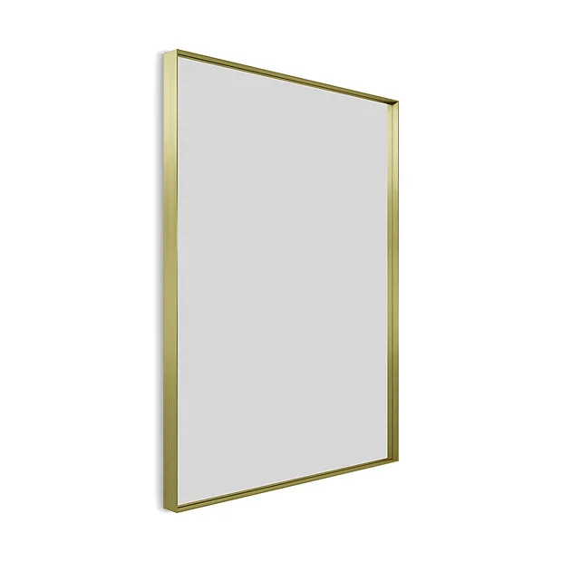 Arezzo Brushed Brass 600 X 800mm Rectangular Mirror 2 Arezzo Brushed Brass 600 X 800mm Rectangular Mirror - Image 2