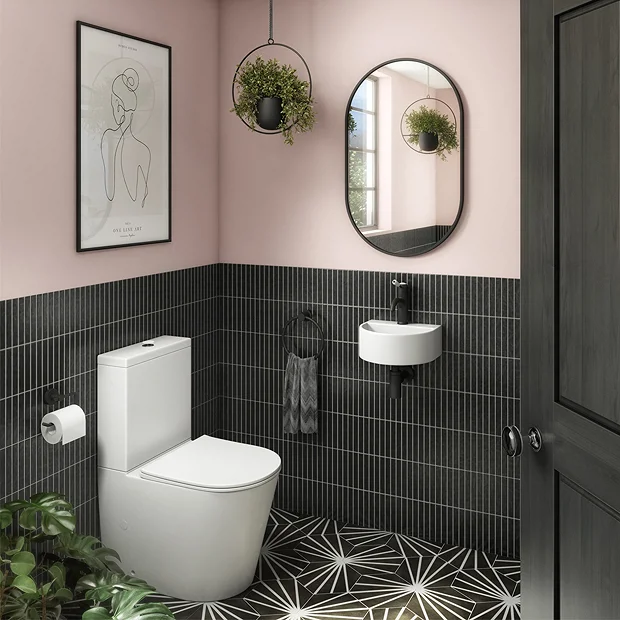 Arezzo Matt White Round Wall Hung Cloakroom Basin 1TH (303 X 255mm) 4 Arezzo Matt White Round Wall Hung Cloakroom Basin 1TH (303 X 255mm) - Image 4
