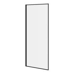Arezzo 800 X 1950 Square Matt Black Framed 8mm Wetroom Screen -Bathroom Furniture Store az8sqbws d1