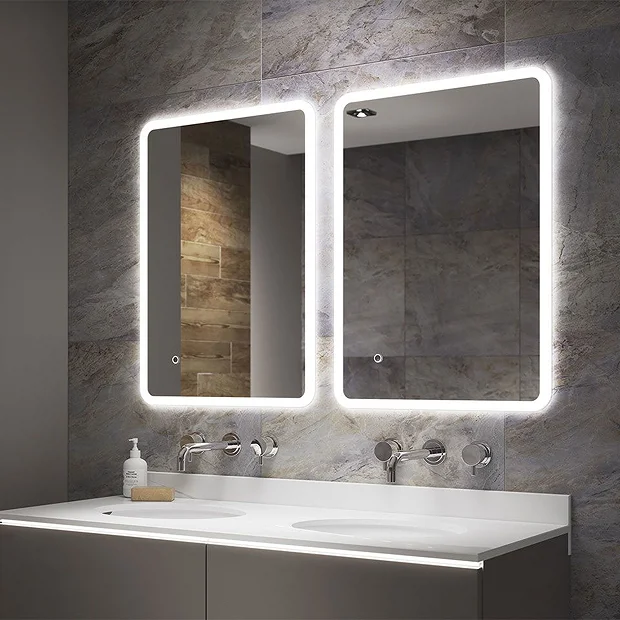 Arezzo 700 X 500mm Ultra Slim LED Illuminated Bathroom Mirror With Anti-Fog 3 Arezzo 700 X 500mm Ultra Slim LED Illuminated Bathroom Mirror With Anti-Fog - Image 3