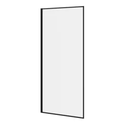 Arezzo 900 X 1950 Square Matt Black Framed 8mm Wetroom Screen -Bathroom Furniture Store az9sqbws n d1