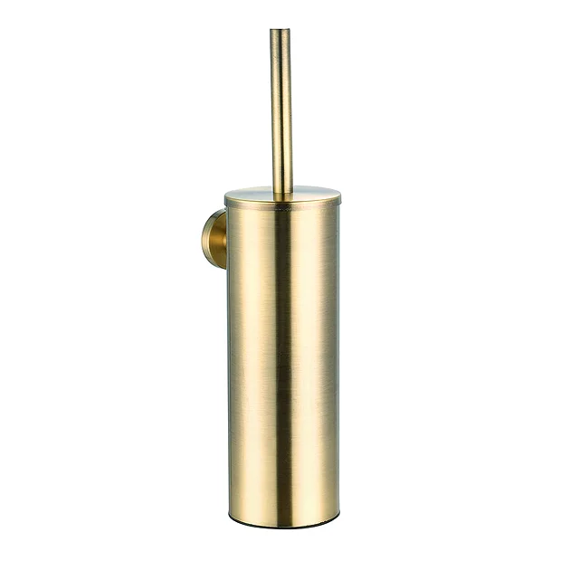 Arezzo Antique Brass Wall Mounted Toilet Brush + Holder 1 Arezzo Antique Brass Wall Mounted Toilet Brush + Holder