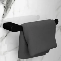 Arezzo Matt Black 220mm Towel Rail