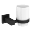 Arezzo Matt Black Tumbler Holder & Cup