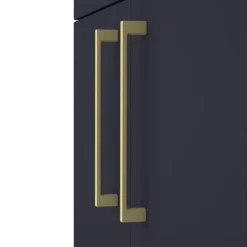 Arezzo 500 Matt Blue Floor Standing Vanity Unit With Brushed Brass Handles -Bathroom Furniture Store azb5fsvbb d2