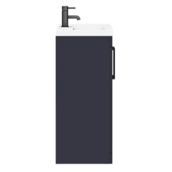 Arezzo 500 Matt Blue Floor Standing Vanity Unit With Matt Black Handles