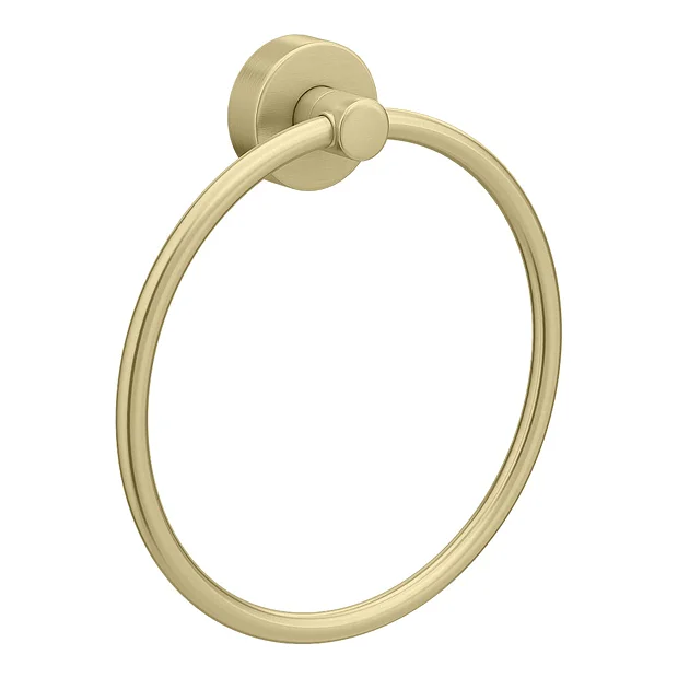 Arezzo Brushed Brass Round Towel Ring 1 Arezzo Brushed Brass Round Towel Ring