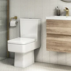 Arezzo Brushed Brass Square Toilet Roll Holder