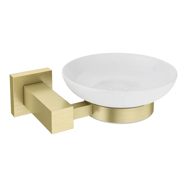 Arezzo Square Brushed Brass 4-Piece Bathroom Accessory Pack 3 Arezzo Square Brushed Brass 4-Piece Bathroom Accessory Pack - Image 3