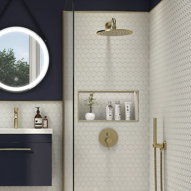 Arezzo Brushed Brass Round Concealed Manual Shower Valve With Diverter 1 Arezzo Brushed Brass Round Concealed Manual Shower Valve With Diverter