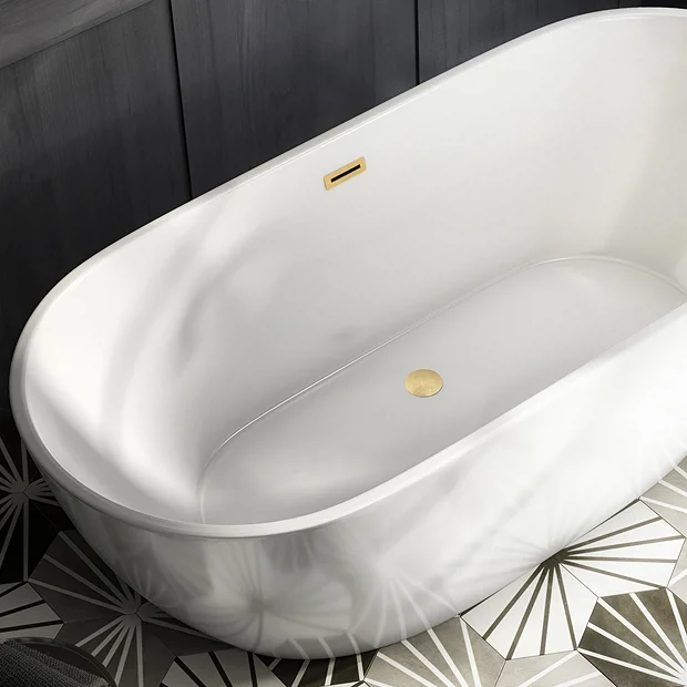 Arezzo Brushed Brass Overflow Insert And Pop-Up Waste Cover 2 Arezzo Brushed Brass Overflow Insert And Pop-Up Waste Cover - Image 2