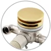 Arezzo Brushed Brass Deck Bath Side Valves With Freeflow Bath Filler