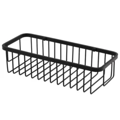 Arezzo Matt Black 300mm Wire Shower Basket -Bathroom Furniture Store azblk29nd1