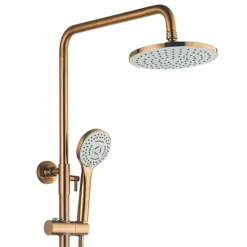 Arezzo Round Thermostatic Shower - Brushed Bronze -Bathroom Furniture Store azbrzrd3d2