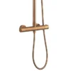 Arezzo Round Thermostatic Shower - Brushed Bronze