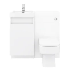 Arezzo 900mm Gloss White Combination Bathroom Suite Unit (inc. Cistern + Square Toilet)