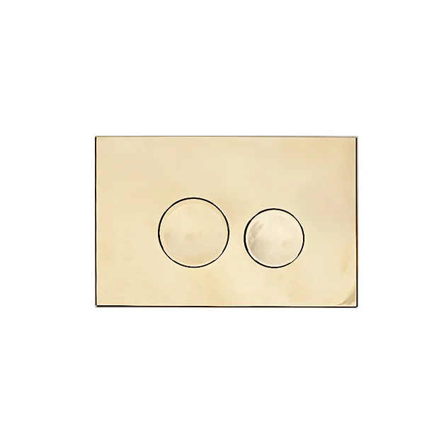 Arezzo Compact Concealed Cistern With Brushed Brass Flush Plate - Round Buttons 3 Arezzo Compact Concealed Cistern With Brushed Brass Flush Plate - Round Buttons - Image 3