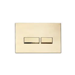 Arezzo Compact Concealed Cistern With Brushed Brass Flush Plate - Square Buttons -Bathroom Furniture Store azccbras d1