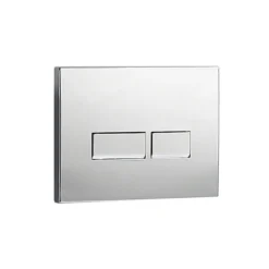Arezzo Compact Concealed Cistern With Polished Chrome Flush Plate - Square Buttons -Bathroom Furniture Store azccchrs d1