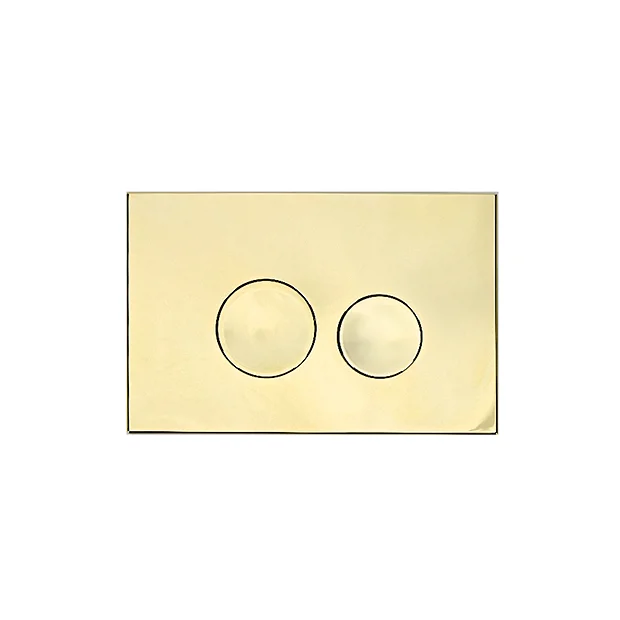 Arezzo Compact Concealed Cistern With Gold Flush Plate - Round Buttons 3 Arezzo Compact Concealed Cistern With Gold Flush Plate - Round Buttons - Image 3