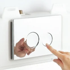 Arezzo Compact Concealed Cistern With Gold Flush Plate - Round Buttons 10 Arezzo Compact Concealed Cistern With Gold Flush Plate - Round Buttons -Bathroom Furniture Store azccgld n d3