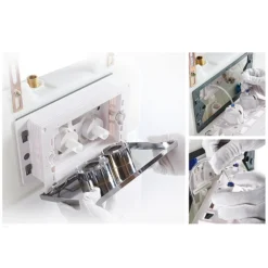 Arezzo Compact Concealed Cistern With Gold Flush Plate - Round Buttons 11 Arezzo Compact Concealed Cistern With Gold Flush Plate - Round Buttons -Bathroom Furniture Store azccgld n d4